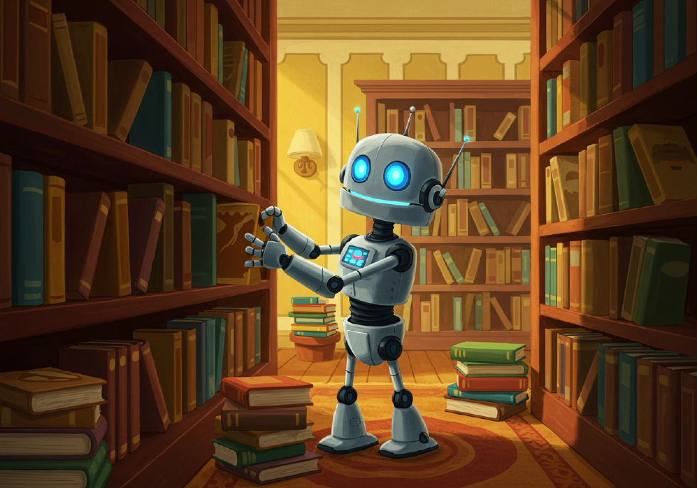 AI Robot in Library