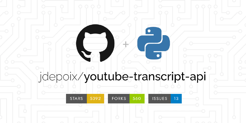 YouTube Transcript API