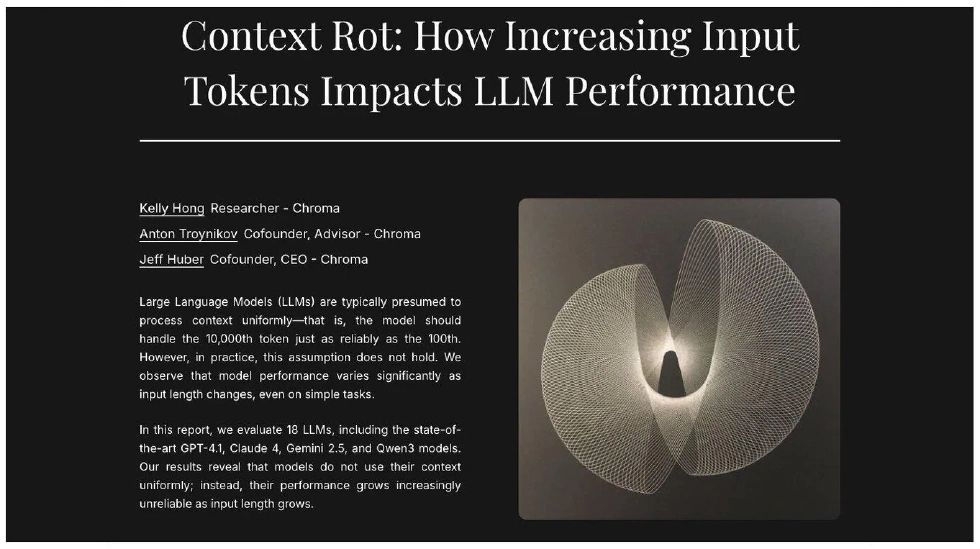 Context Rot: How Increasing Input Tokens Impacts LLM Performance - Chroma